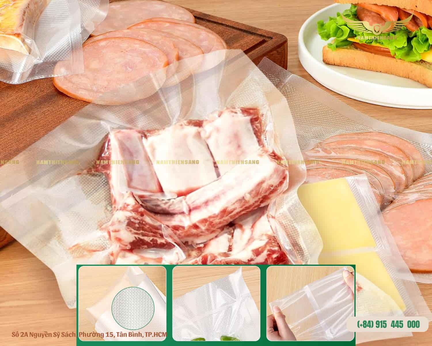 Chất liệu, thành phần của túi hút chân không thực phẩm đông lạnh